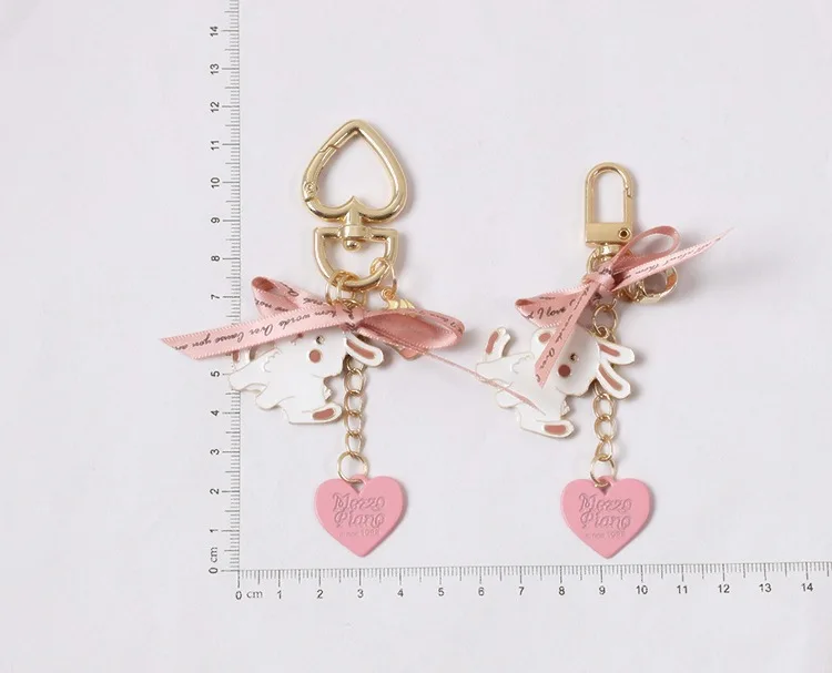 

New Love Rabbit Keychain Female Car Key Chain Pendant Lovely Package Jewelry Women Keyring Gift Disney Metal Fitness Tracker