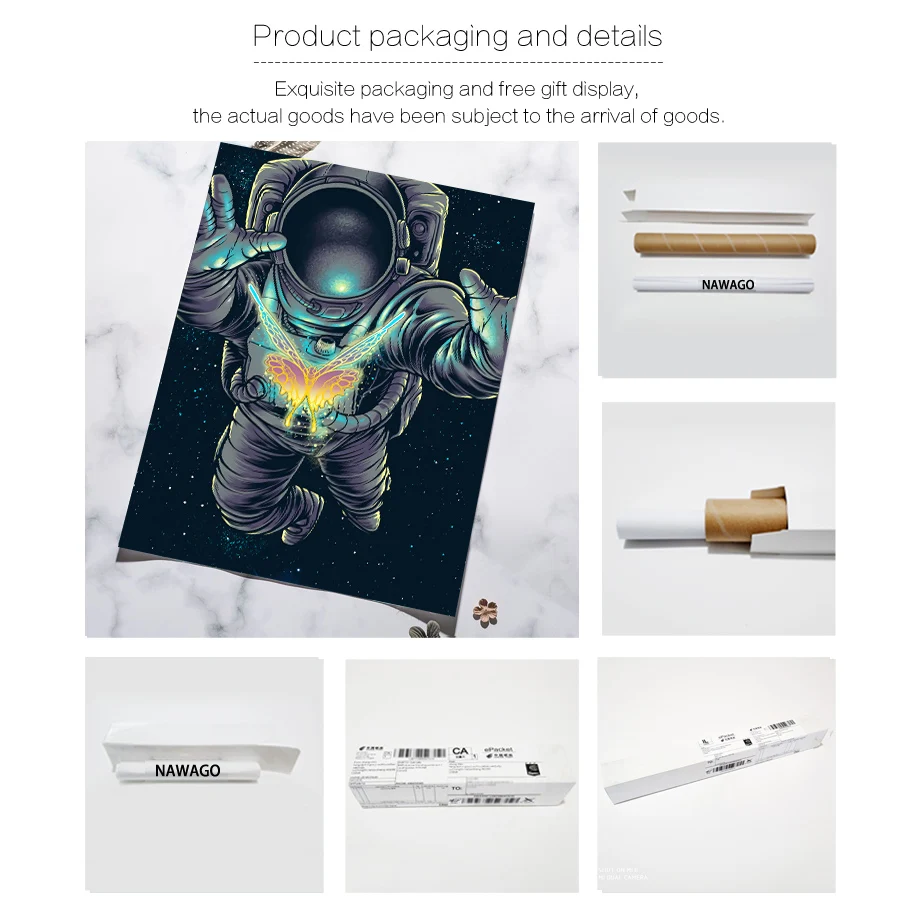 Корейский стиль астронавт Космос Луна Звезда мультфильм настенная Картина на