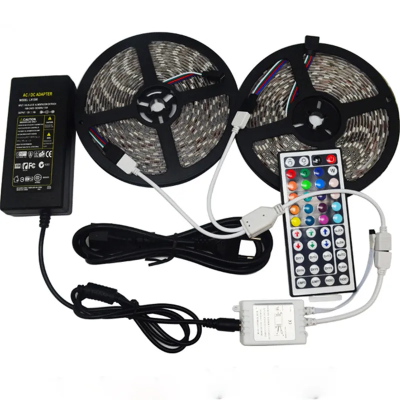 CLAITE 2 шт. 5M 60W 5050 RGB 600 светодиодный свет полосы Питание Водонепроницаемый