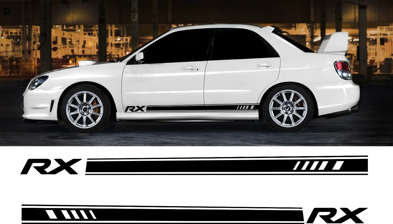 Для 1 комплекта/2 шт Subaru Impreza WRX Sti RS седан нанесенный A B GD GG боковые полосы наклейки