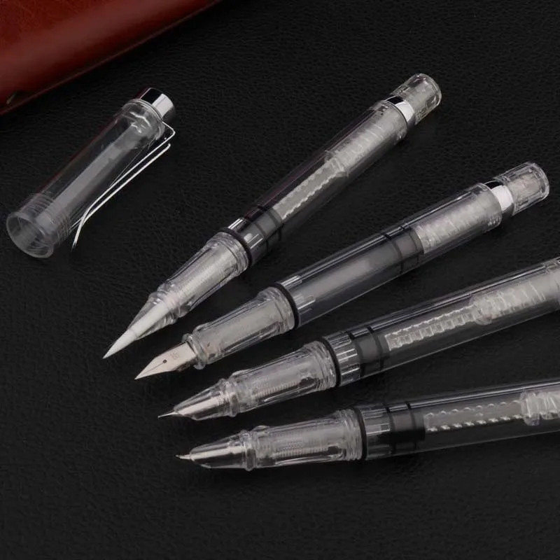 Ручка перьевая с загнутым наконечником EF прозрачная мягкой кистью 1 шт. |