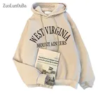Женская зимняя толстовка с капюшоном и надписью Западная Виргиния