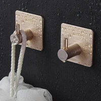 2pcsset stainless steel self adhesive bathroom hooks kitchen towel sponge holder wall mounted door hanging hook racks