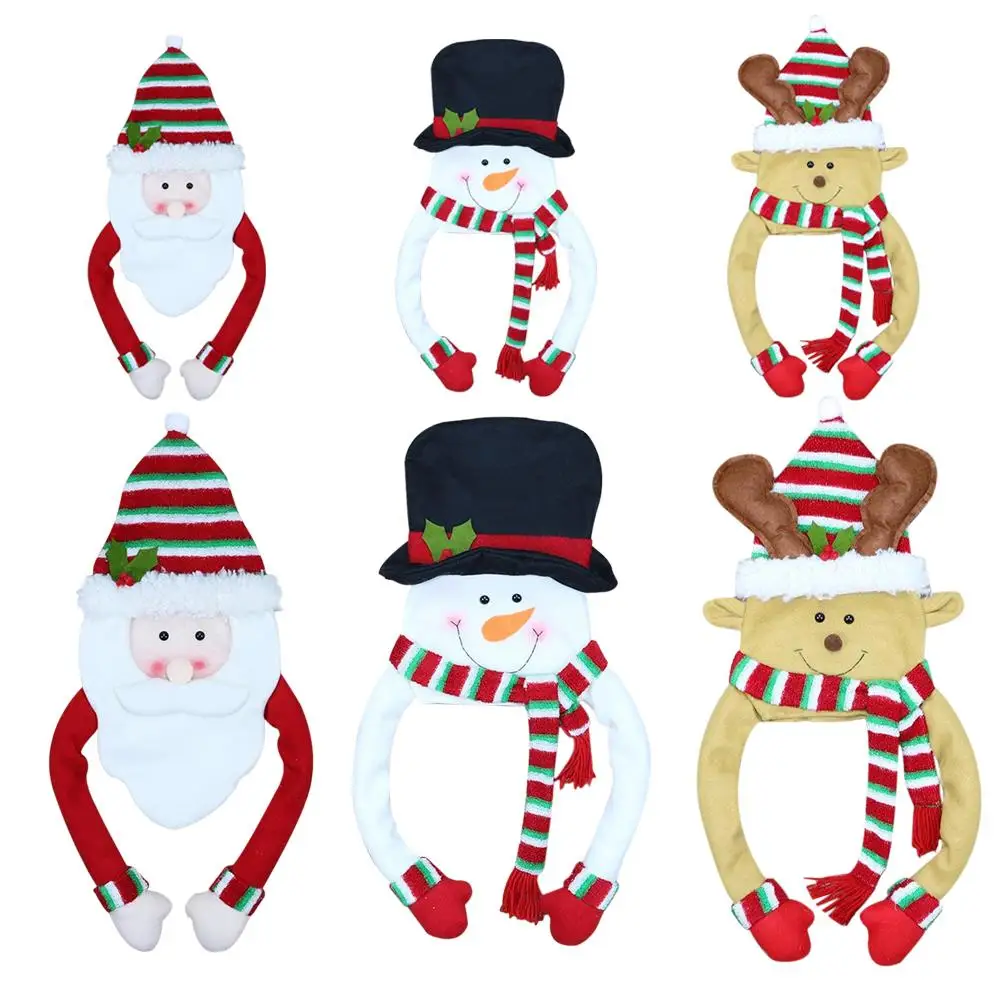 

Christmas Tree Decoration with Hand DIY Party Ornament Snowman Tree Topper Lovely Non-Woven Festival Xmas Cartoon Celebration