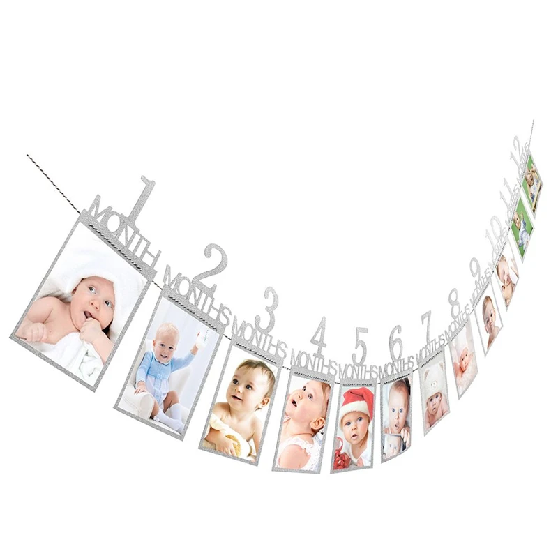 1 комплект Бумажная гирлянда для детского дня рождения 12 месяцев | Дом и сад