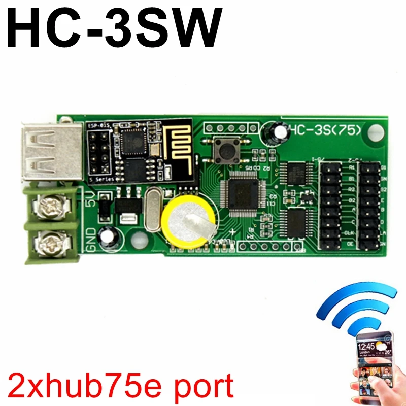 HC 3SW Wifi Full Цвет асинхронный Светодиодный Управление карта Android APP Sup Порты и
