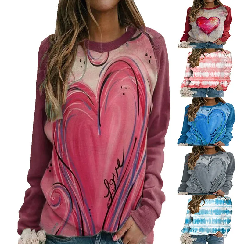 

Cross-border Autumn And Winter New Women's Clothing Loose Casual Round Neck Long-Sleeved T-shirt