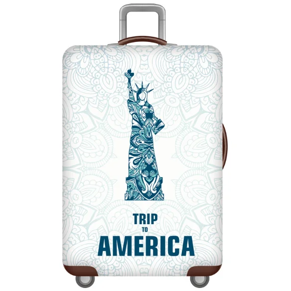 

3D Cartoon Print Luggage Cover Suitcase Case Covers Travel Accessories Striped Dust Cover 18''-20''Inch Baggage Protective Case