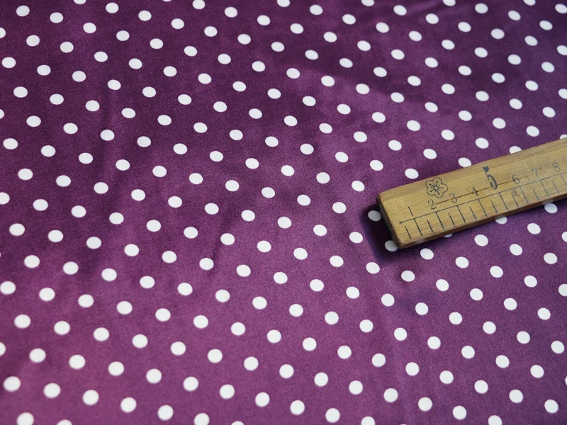 Per Meter, niedliches Polka-Dots-Material, Satin, Charmeuse, weicher Mantel, Futter, Schal, DIY-Stoff – Detail 23