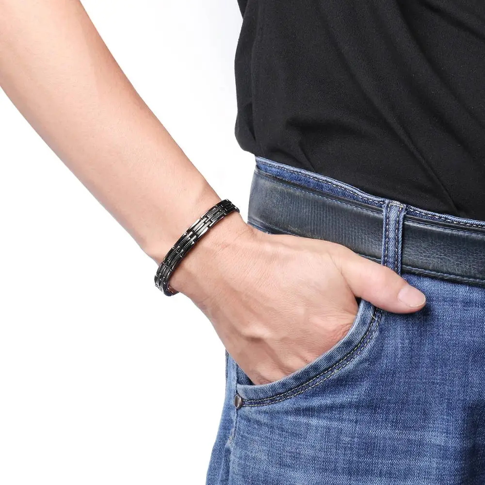 Магнитные браслеты из чистой меди для женщин черная цепочка магнитные здоровья