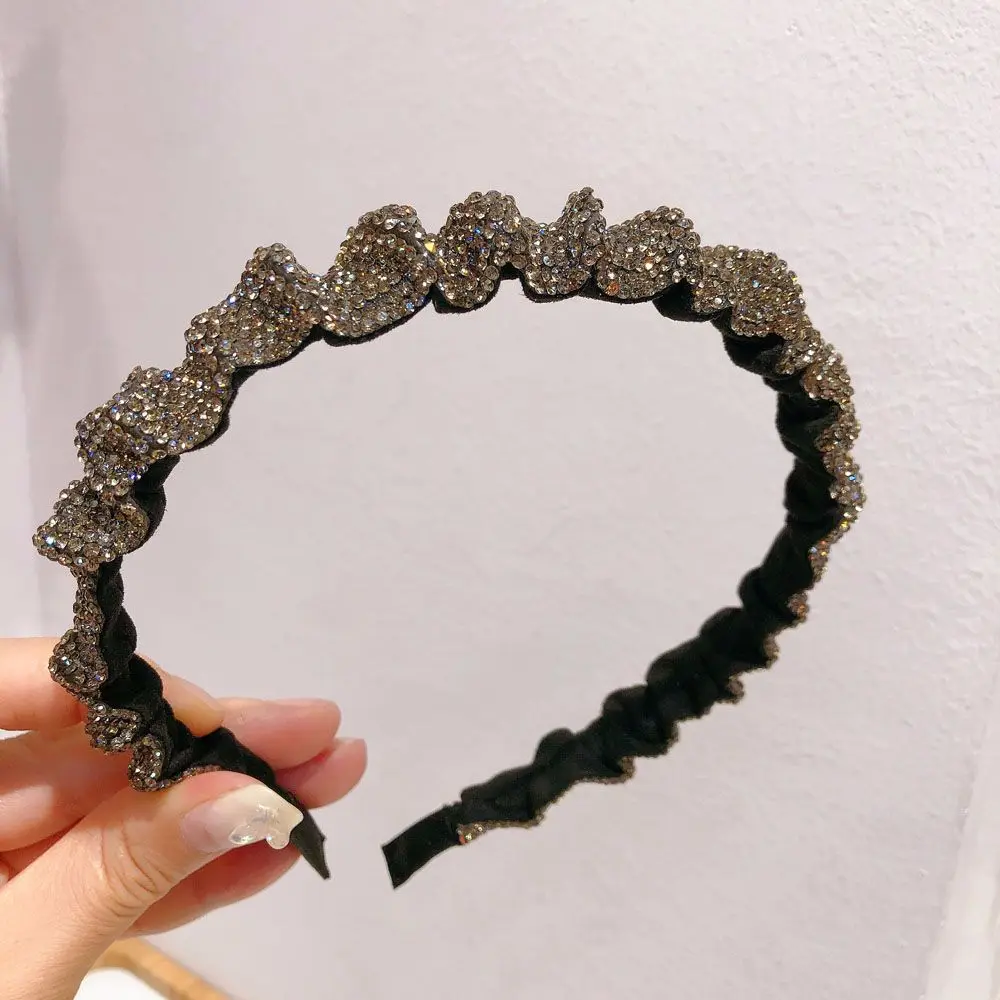 

Girls Shiny Luxury Hair Band Diamond Hair Hoop Hair Accessories for Women Crystal Headbands Headwear Headdress