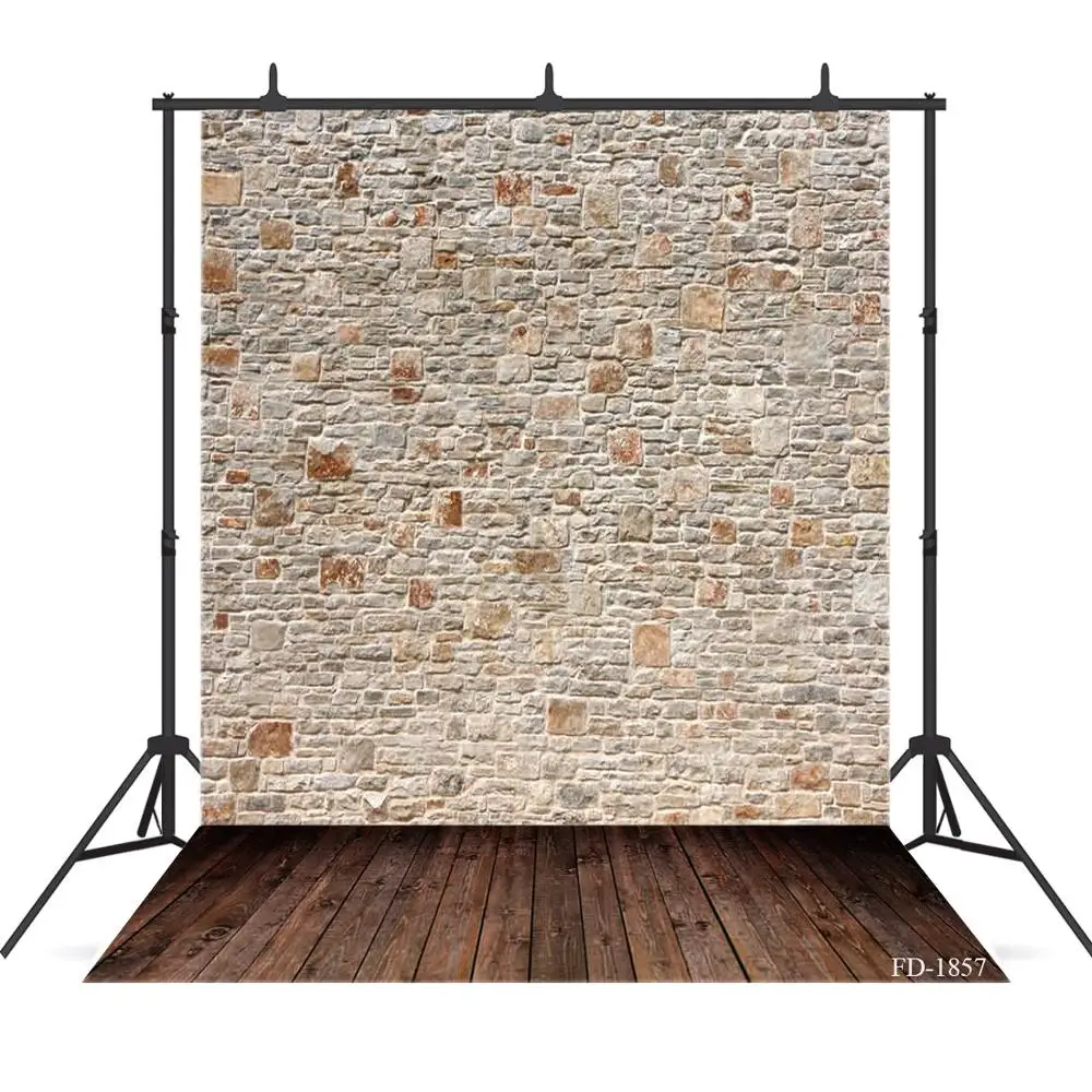 

Brick Wall Wooden Board Floor Vinyl Photography Backgrounds For Children Baby Birthday Party Portrait Studio Photo Backdrop Prop