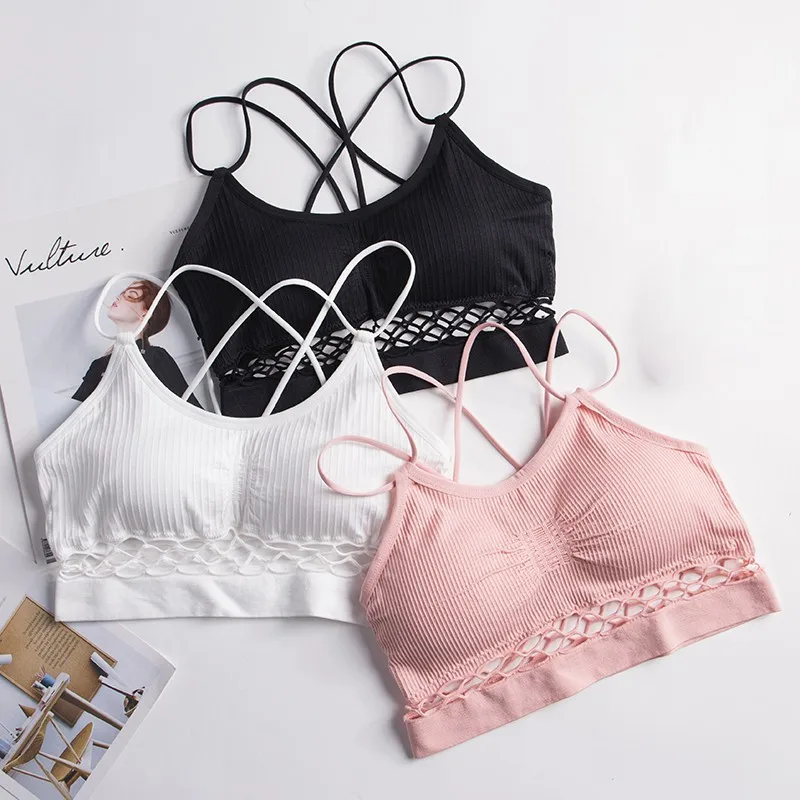 Женские сексуальные укороченные топы бюстгальтер с вырезами бесшовный жилет