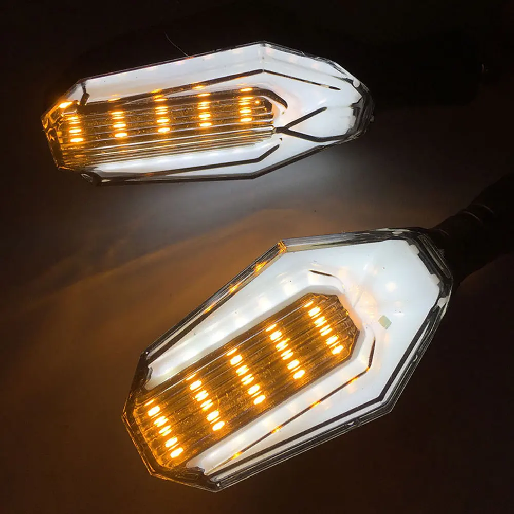 2piecs Универсальный указатель поворота светильник мотоцикла 12V Индикатор светильник бег светильник сигнальная лампа прочный светодиодный поворотник - Цвет: 2piecs