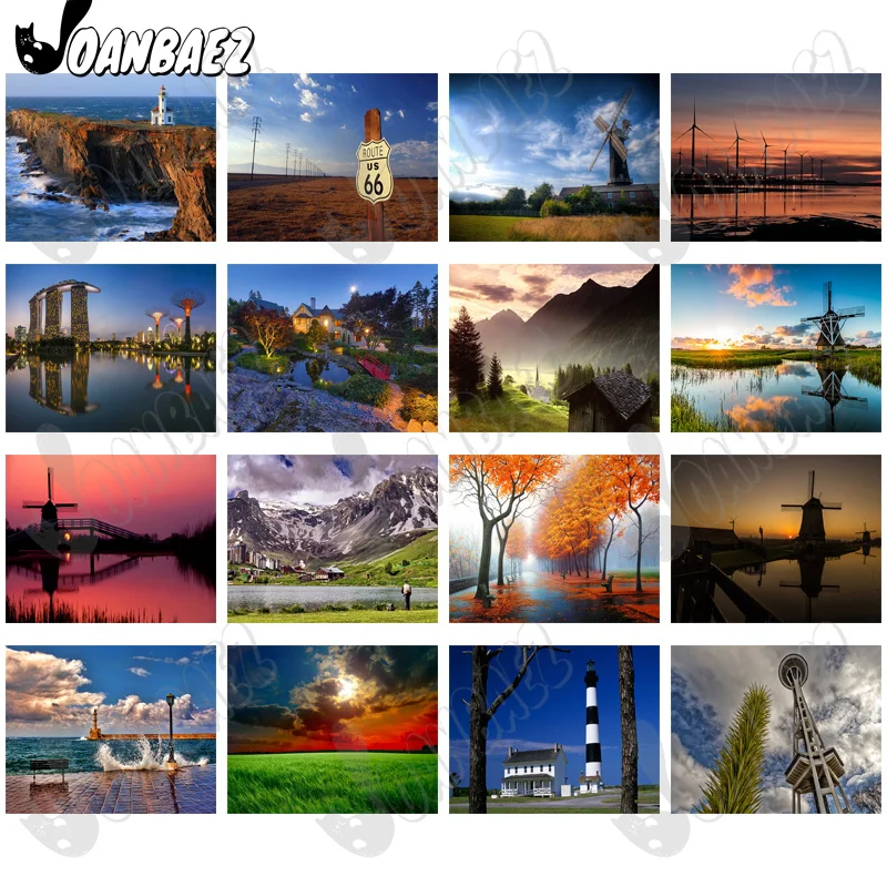 

Modern Natural Scenery 5D Diy Diamond Painting Grass Seaside Round Diamond Art Inlaid Home Room Wall Decoration Accessories