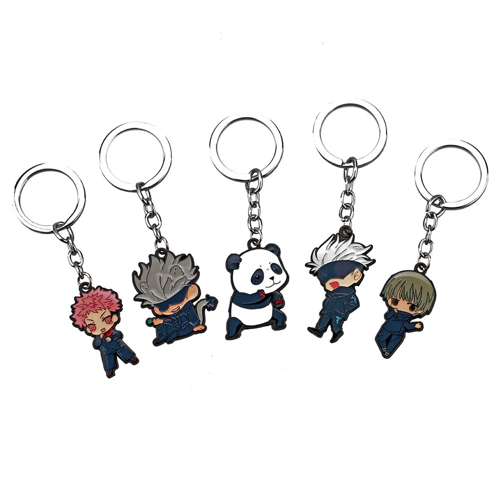 

Jujutsu Kaisen Anime Keychains Metal Chaveiro Gojo Satoru Yuji Panda Sukuna Keyrings Car Key Chain Jewelry llaveros Trinket Gift