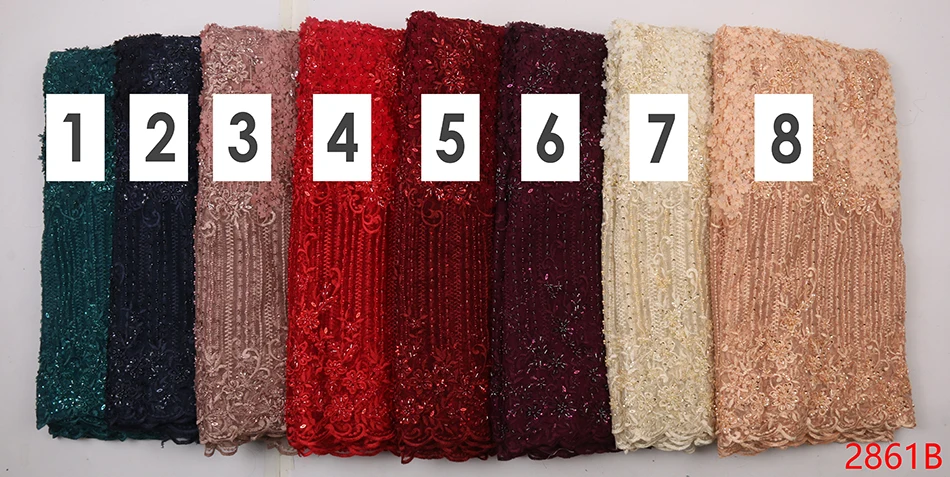 Bridal Beads Lace Fabric Latest African Lace Fabric 3d Lace Embroidery French African Wedding Lace Fabric 2861b