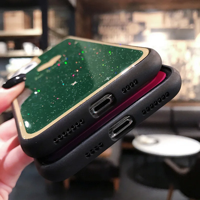 IPWSOO чехол с сердечком для iPhone 11 Pro Max X XR XS блестящий телефона блестящими звездами 6