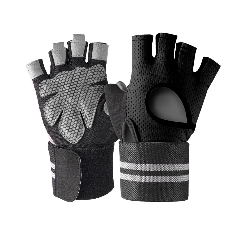 

Sports Gloves Half Finger Breathable Gym Bodybuilding Training Exercise Fitness Sports Gloves Unisex Workout Hand Protector