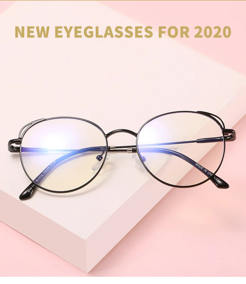 

DUBERY anti-blue light anti-radiation cat-eye glasses frame for myopia female spring leg flat frame Korean version D6