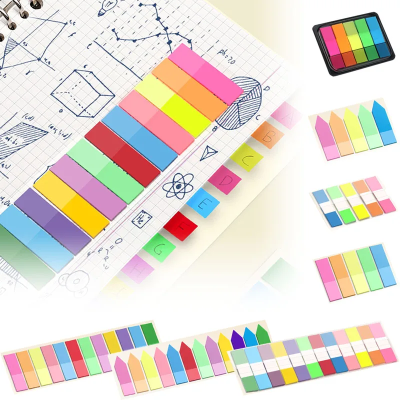 

Cute Stationery Stickers Kawaii Fluorescent Book Sticker Label Desk Organizer Index Label For School Supplies Christmas Stickers