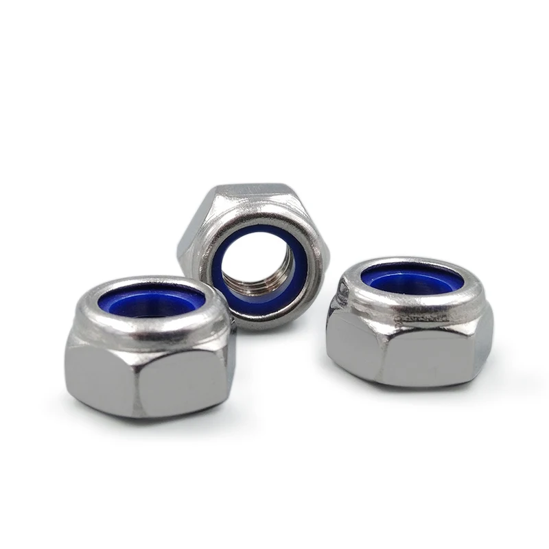 Стопорная гайка из нержавеющей стали DIN985 нейлоновые стопорные гайки M2 5 M3 M4 M5 M6 M8