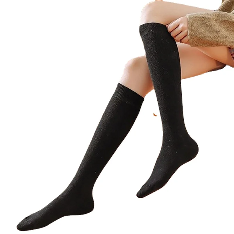 

Women Girls Warm Thick Stockings Solid Long Socks Winter Under Knees High Sock Woman Harajuku Japan Style Leg Warmers Footwear