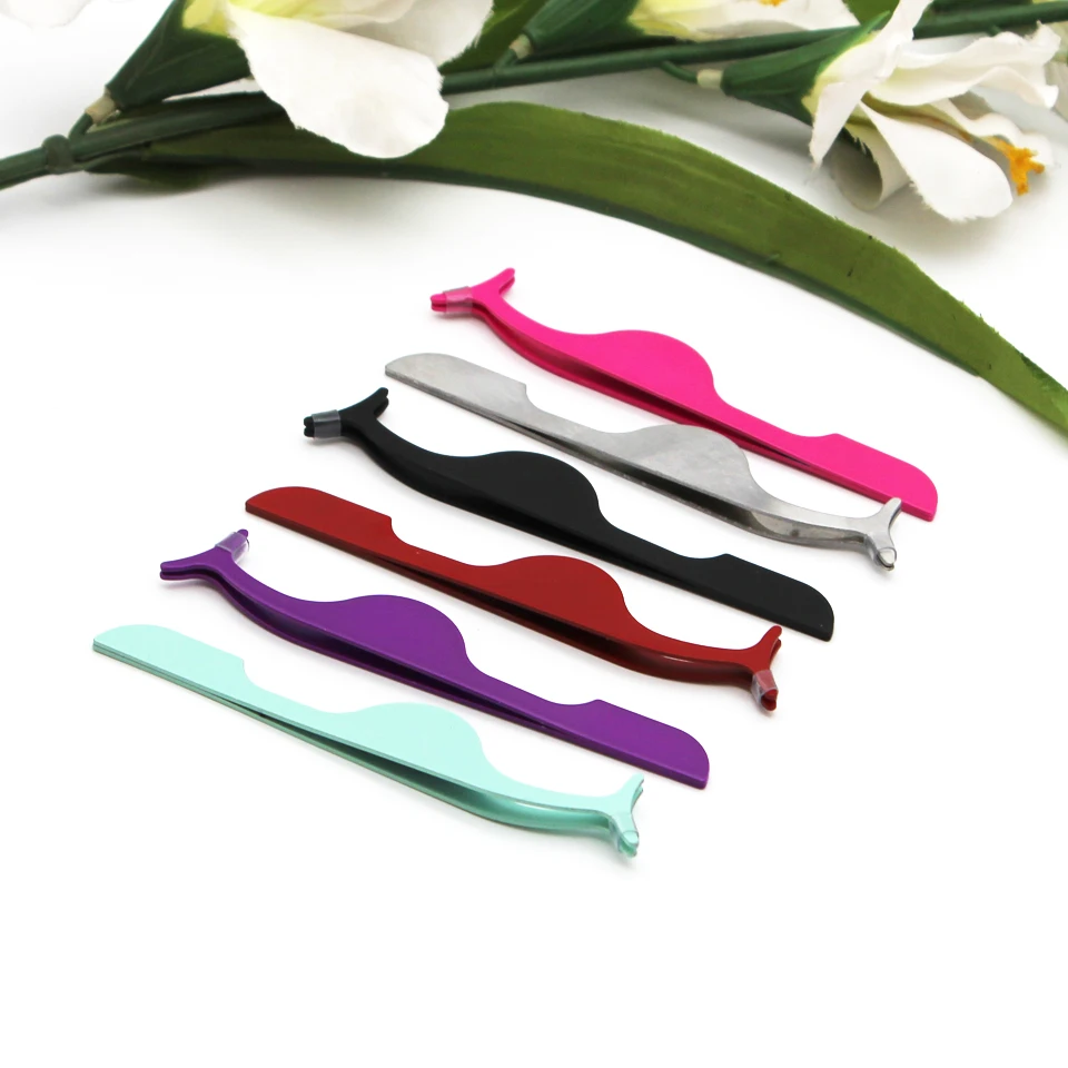 

Wholesale Stainless Steel Rose Gold Eyelash Tweezers Bulk 10/20/30/40/50/100 Pieces Makeup Tools False Eyelash Applicator Bulk