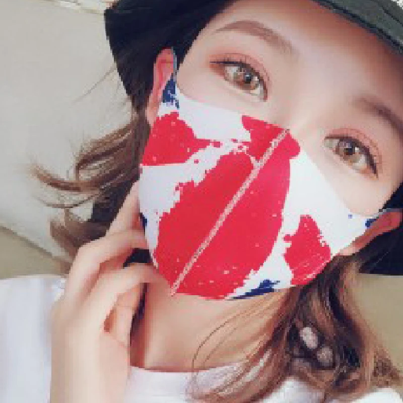 Fashion Black Mask Mouth Cotton Cartoon Face Reusable Windproof Masks | Аксессуары для одежды