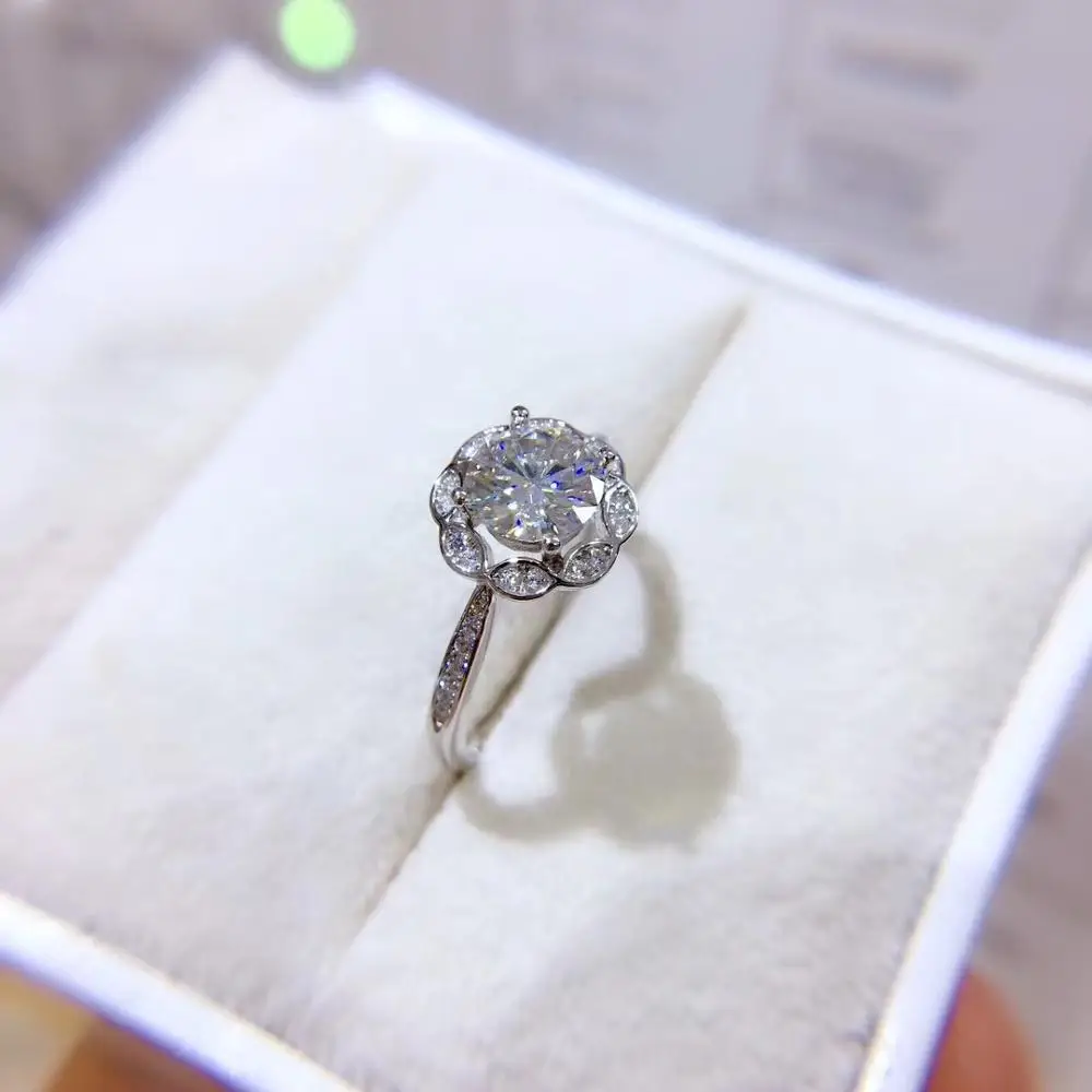 Новый стиль трещинный Муассанит кольцо с драгоценным камнем для женщин