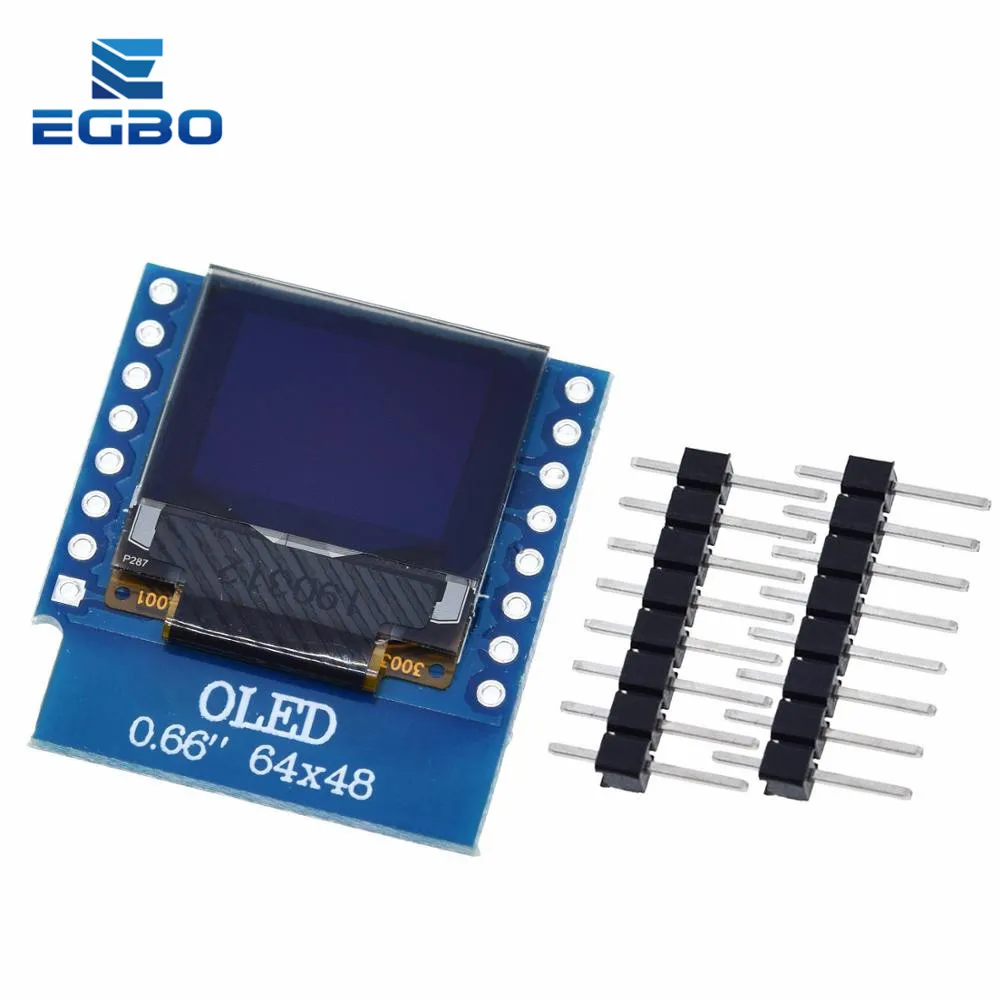 

OLED-дисплей EGBO 0,66 дюйма для WEMOS D1 MINI ESP32, модуль Arduino AVR STM32 64x48, ЖК-экран 0,66 дюйма IIC I2C OLED