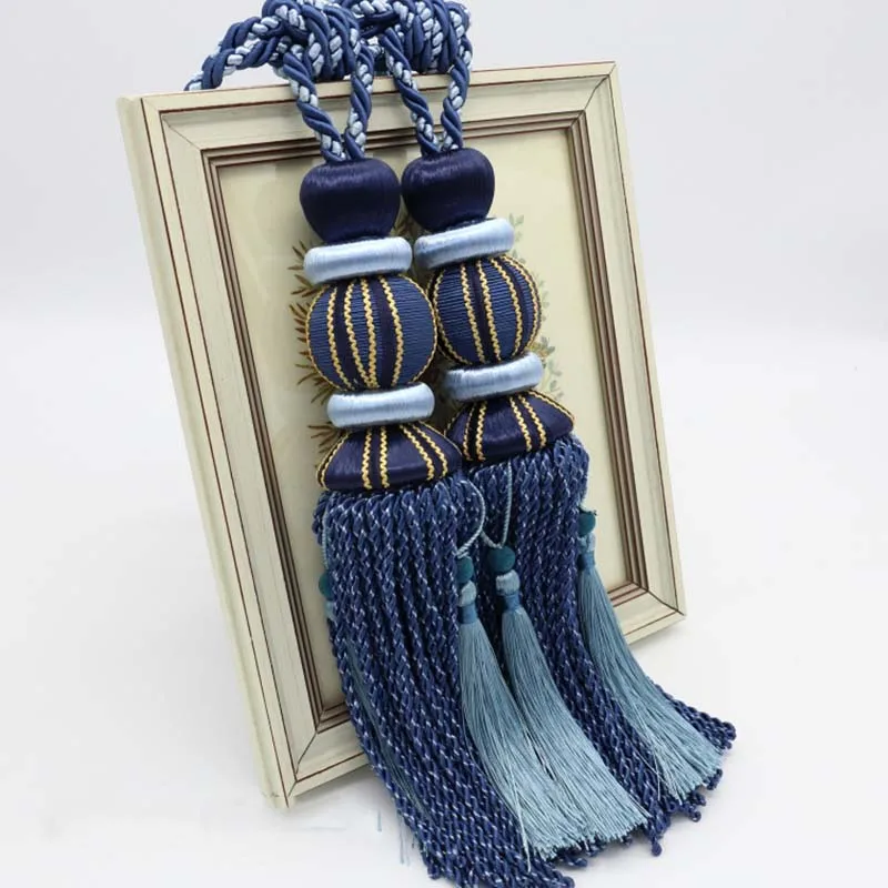 European handmade rich tassel ball exquisite curtain hanging straps tied rope buckle | Дом и сад