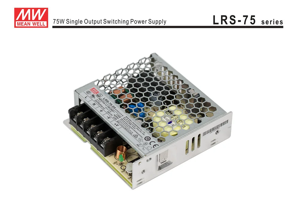 Meanwell LRS-75 импульсный источник питания переключатель питания 5 в 12 В 15 в 24 в 36 в 48 в 75 Вт MW тайваньский бренд для лазерного Contro