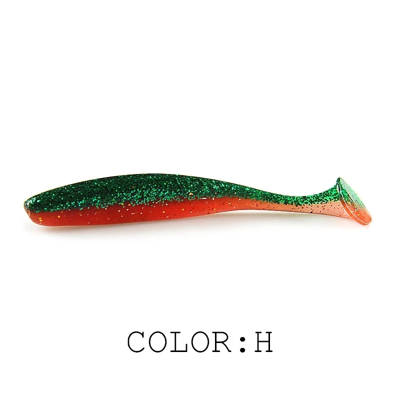 

Easy luminous fishing lure 50mm 75mm 100mm swing angler carp fishing soft bait silicone artificial lure bait bionic T-tail fish