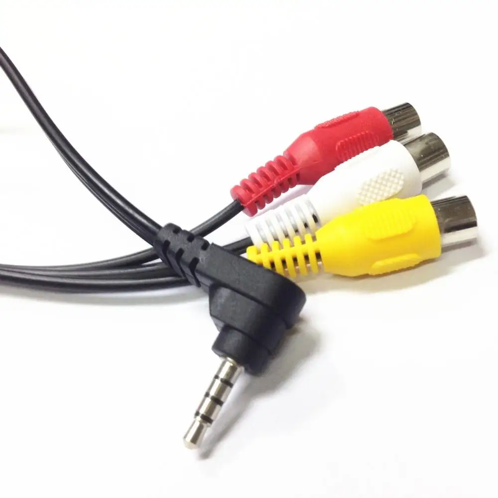 DC 2 5 мм угловой штыревой соединитель к 3 RCA Женский Композитный Аудио Видео Кабель