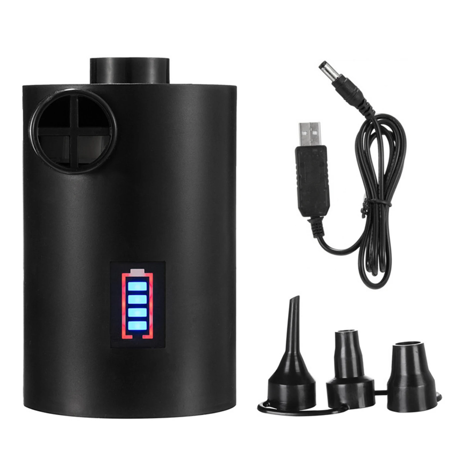 

4500mAh Portable USB Electric Air Pump Quick Fill Inflator Deflator 3 Nozzles With Led Display For Inflatables Mattress/Raft/Bed