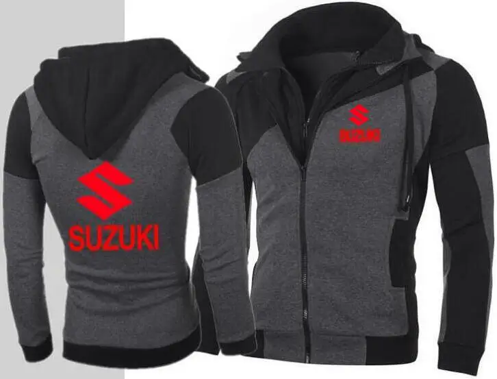 Мужская толстовка на осень и зиму мотоциклетная с капюшоном Suzuki 4S пуловер