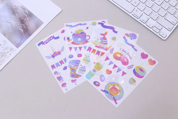 4 шт. милый бумажный органайзер для стикеров календарь дневник Книга Планировщик