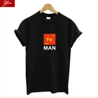 Мужская футболка с графическим принтом, Повседневная футболка с надписью Fe man, женская уличная одежда
