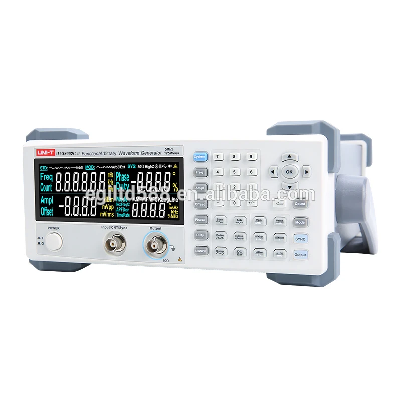 

UNI-T UTG9002C-II Функция произвольный генератор сигналов 2 МГц полоса пропускания канала 125 мс/с частота дискретизации USB связь