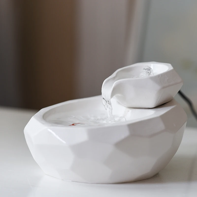 220V Керамика Pet фонтан воды Автоматическая петля небольшие фонтаны водопада