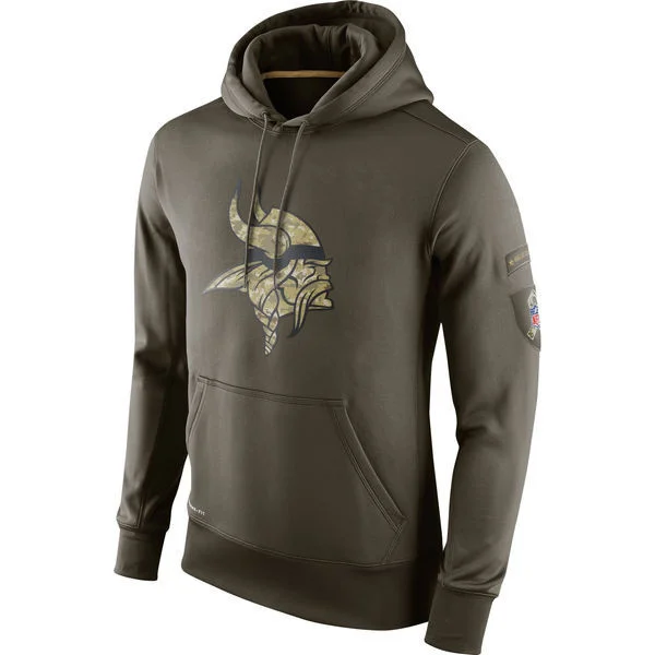 Толстовка Minnesota Vikings Olive Salute To Service KO Performance толстовка с капюшоном для