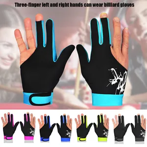 1 шт. мужские и женские эластичные перчатки из лайкры с 3 пальцами для бильярдного костюма на правой или левой руке XR-Hot