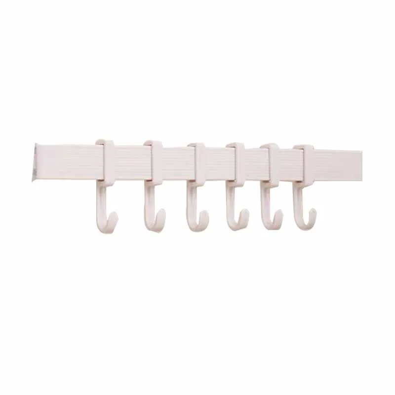 

New Multifunction Storage Hook Holder 6 Hooks Wall Door Holder Hanger Rack For Spoon Scoop Bathroom Kitchen Organizer