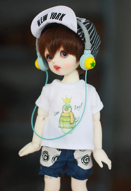 

6 point 4 point big baby BJD.MDD baby dress bottom top cute little penguin playing pea print short sleeve T