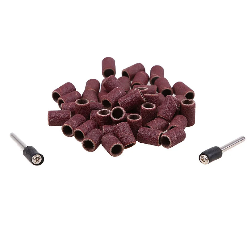 50x песочное кольцо барабан шлифовальные ленты рукава 320 зернистость + 2x оправы для