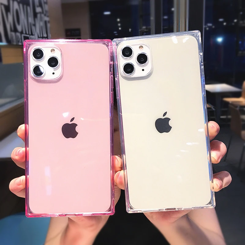 Модный 6D квадратный чехол для телефона для iPhone 11Pro Max XR X 6 6S 7 8 Plus XS Чехлы для Max XR мягкий силиконовый прозрачный чехол Coque подарок