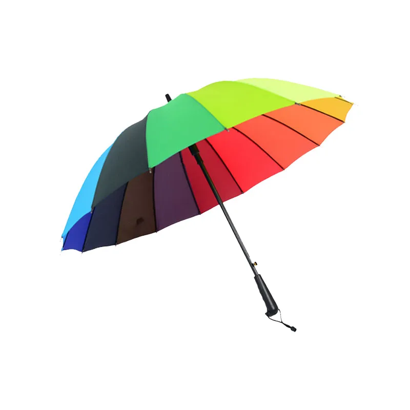 Ветрозащитный Радужный большой зонт Дамский автоматический солнцезащитный Зонт