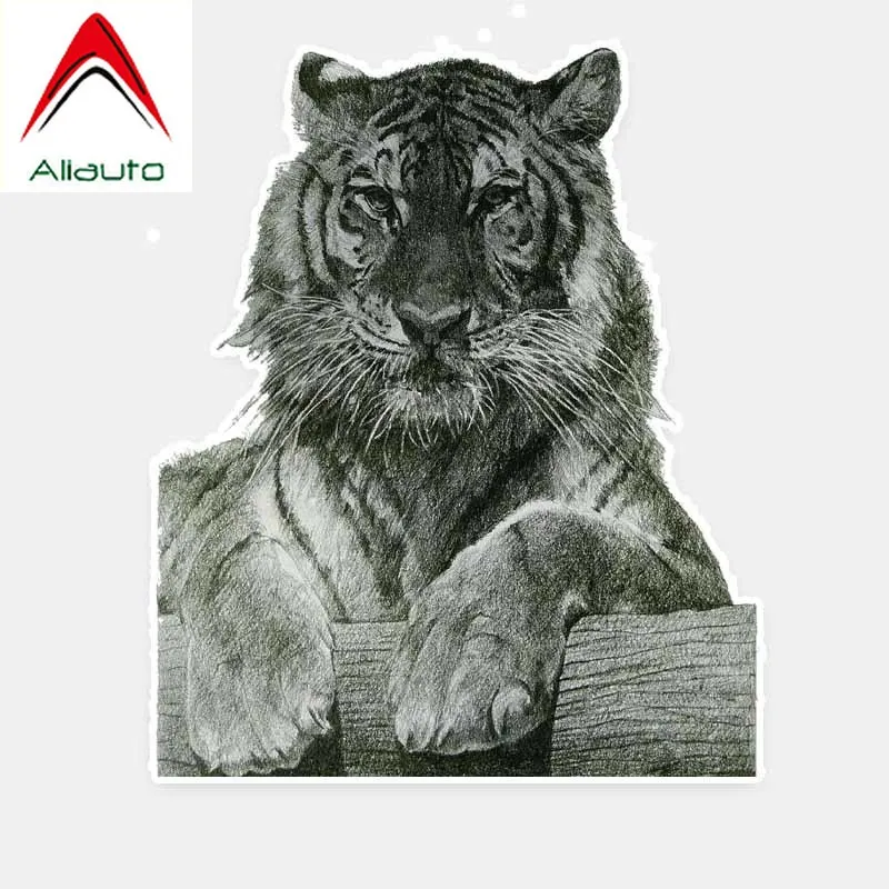 Автомобильная наклейка с изображением тигра 15 х12 см|Наклейки на автомобиль| |