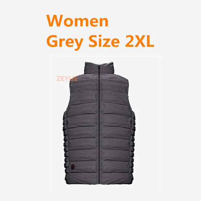 Women Grey 2XL Xiaomi Cottonsmith Графеновый умный терморегулирующий пуховый жилет с 4 передачами для мужчин и женщин, теплая одежда - Цвет: Women Grey 2XL